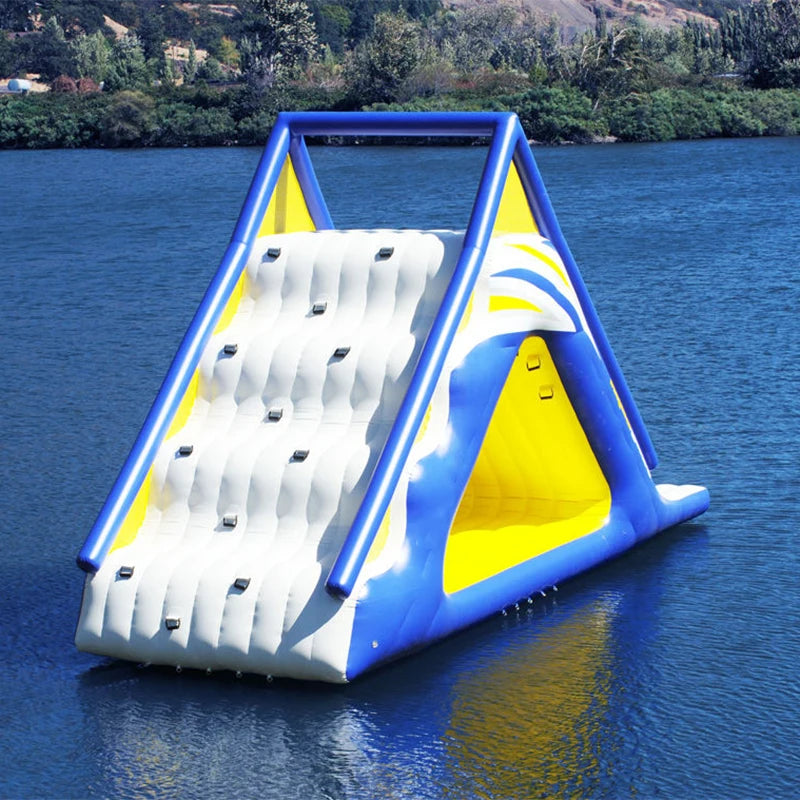Inflatable Water Game Floating Climbing Tower With Slide Play Park Amusement for Adults and Kids