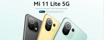 smartphone Xiaomi mi 11 Lite smartphone Global firmware 5G  AMOLED Snapdragon 780G 64MP Full Screen 90HZ used phone