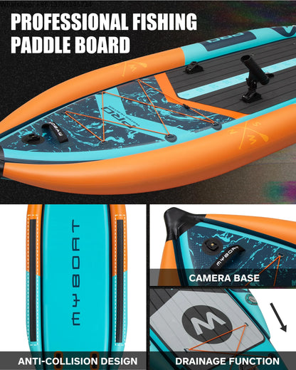 Pontoon Fishing Boat SUB  Waterproof Inflatable Paddle Board 335x120x15cm Aquatic Fishing With Accessories SUP