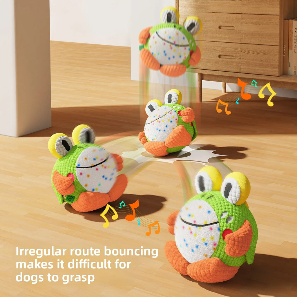 Dog toys, electric bouncing ball, pet self congratulation, relief, magic instrument, sound making, puppies, molars, bite resista