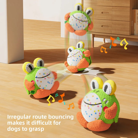 Dog toys, electric bouncing ball, pet self congratulation, relief, magic instrument, sound making, puppies, molars, bite resista