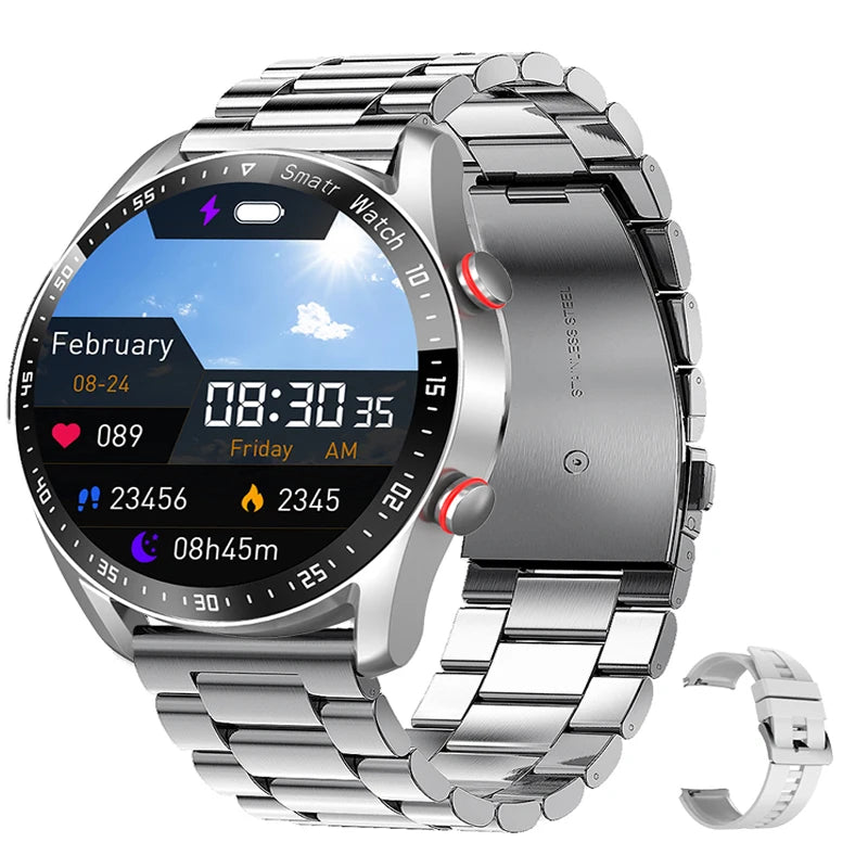 ECG+PPG Bluetooth Call Smart Watch Men Laser Health Blood Pressure Fitnes Sports Watches Man Sports Waterproof Smartwatch