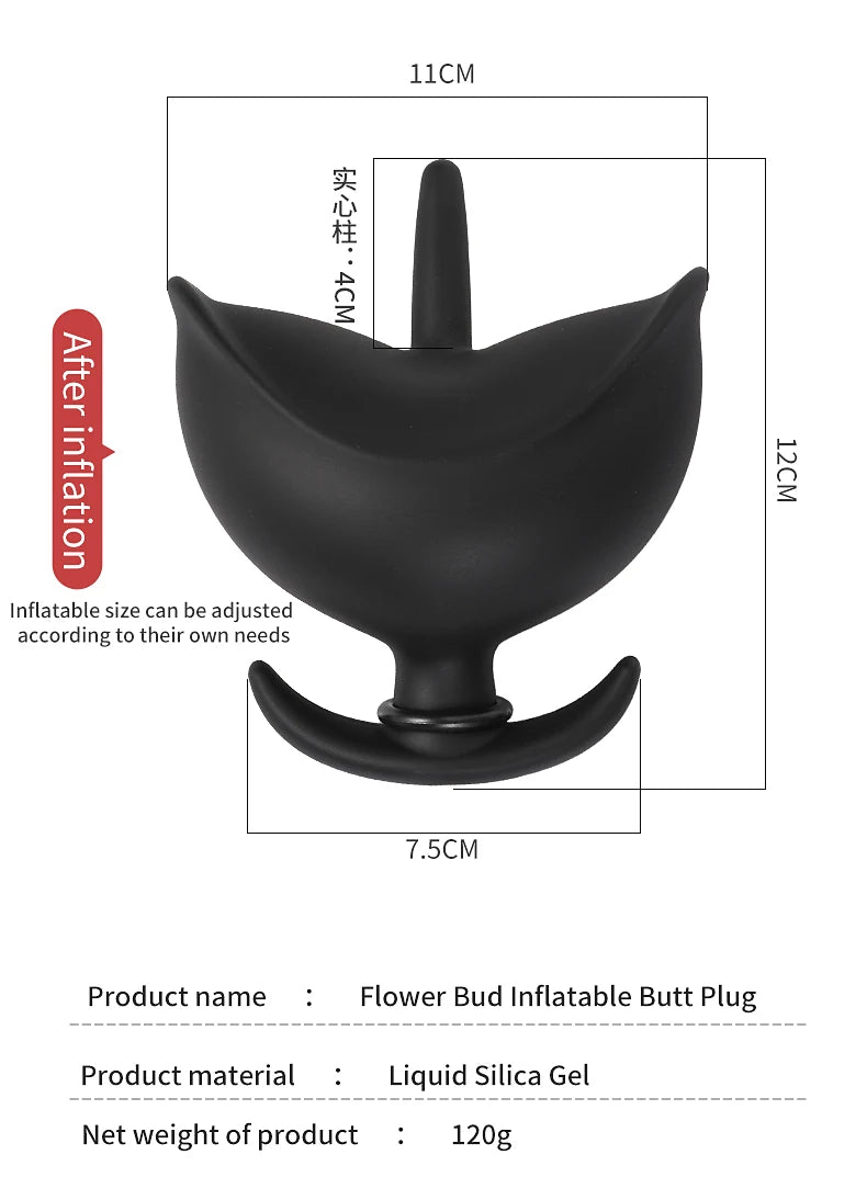 Adult Products Dildo for Anal Toy Expandable Butt Plug Silicone Massager Sex Toy for Women Men Inflatable Anal Plug Backyard Toy