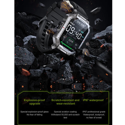 Square Smart Watch Men Outdoor Sports Blue Tooth Call Smartwatch Sports Fitness Heart Rate Health Blood Oxygen