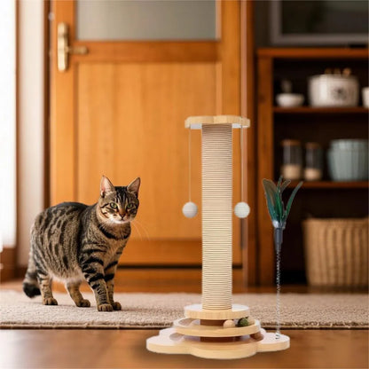 Pet Cat Toy cat scratcher Cat Turntable Funny Cat Stick Balls Durable Sisal Scratching Board Cat Supplies Cat Grab Column