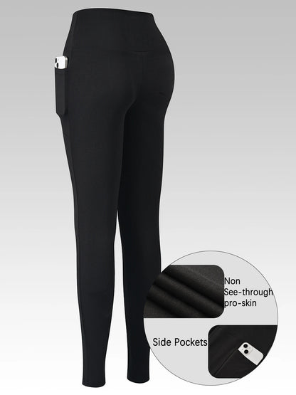 Super Soft Sports Leggings With Pockets For Women High Waisted Workout Yoga Running Push Up Gym Fitness Tight Pants Women's