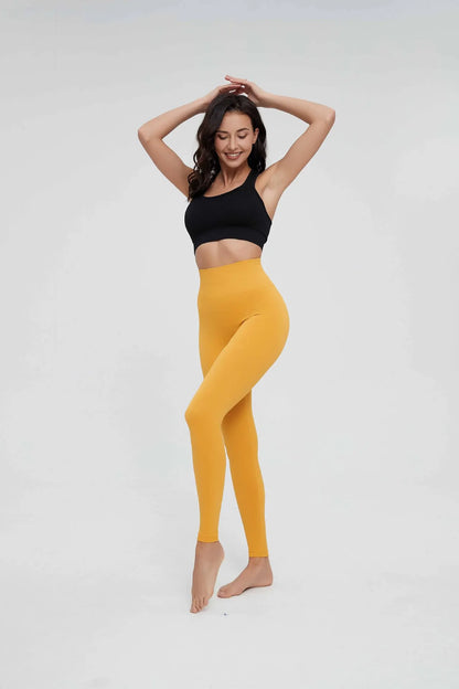 High Waist Sports Leggings Women Solid Color Seamless Pants High Quality Gym Workout Running Fitness Leggings Butt Lift Pants