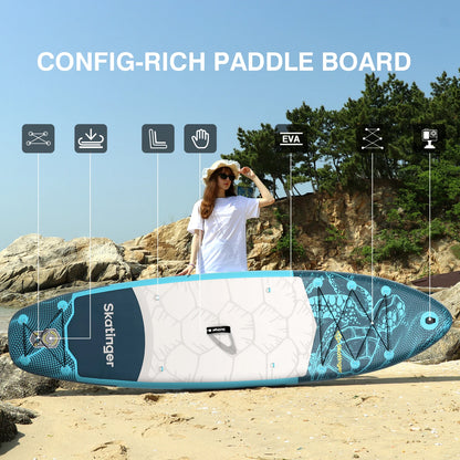 SUB Waterproof Inflatable Paddle Board 10'6''x32''x6''Adult Standing Style Aquatic Fishing With Accessories SUP сапборд