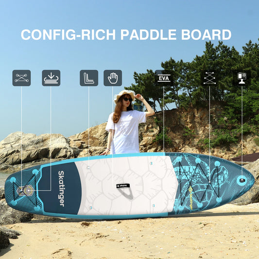 SUB Waterproof Inflatable Paddle Board 10'6''x32''x6''Adult Standing Style Aquatic Fishing With Accessories SUP сапборд