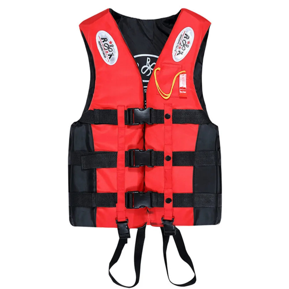 2026 S -XXXL Swimming Boating Life Jacket Skiing Vest Survival Suit Outdoor Polyester Life Jacket for Adult Children Whistle