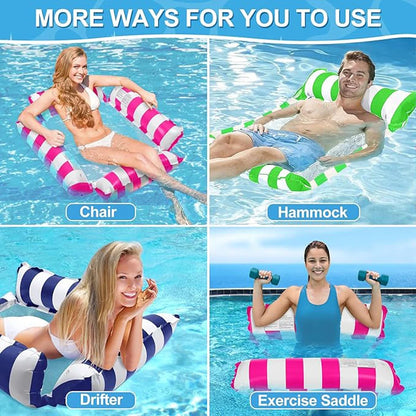 Water Hammock Recliner Inflatable Pool for Adults - Perfect for Pool Parties & Beach Fun,Party Water Rest Inflatable Seat