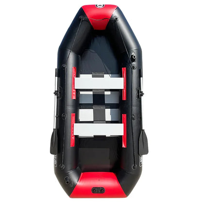 -4 Person PVC Inflatable Fishing Boat Kayak Slat Wooden Deck Recreational Floating Pontoon Factory Direct with Paddle