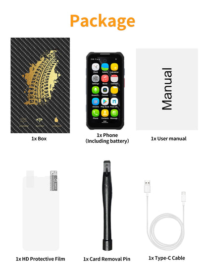 SERVO TANK500 IP68 Waterproof Mini Smart Phone 4G LTE Android 12 RAM 6GB ROM 128GB PTT Network Intercom Small Rugged Smartphones