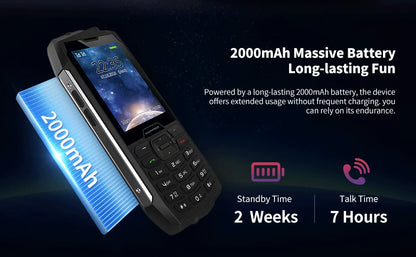 HAMTOD H3 Rugged Phone 2.8 inch HD Screen Quad-core 2000mAh Battery 0.3MP Camera 4G VoLTE