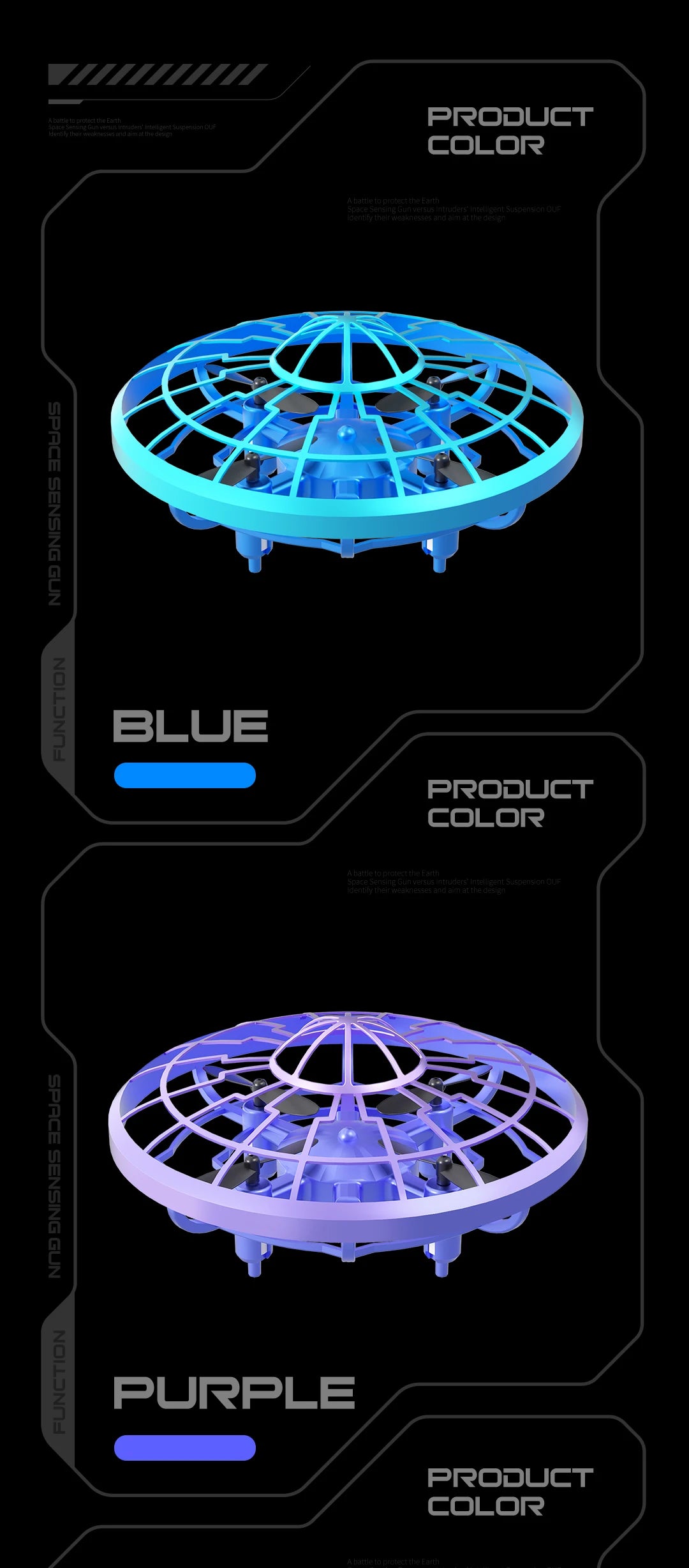 Hovering UFO Drone With Hand Gesture Control 2025 Infrared Induction Flying Saucer For Kids Easy Auto-Hover Mini RC Airplane Toy