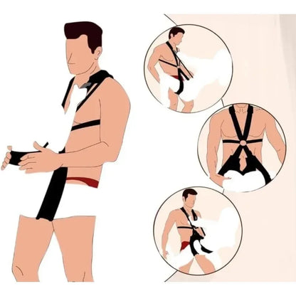 Sex Swing Set with Bondage Love Slings for Couples Adjustable Strap Adult Sex Toy Soft Plush Padding Mat Sex Restraints Toy Sex