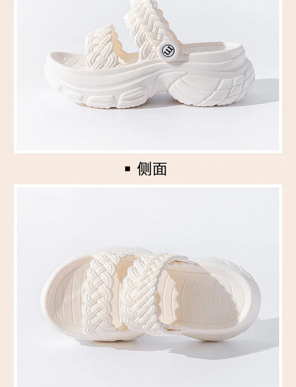 Comwarm Fashion Women's Slippers Platform Outdoor Female Slides Slip On Concise Slides EVA Soft Sole Comfortable Women's Sandals