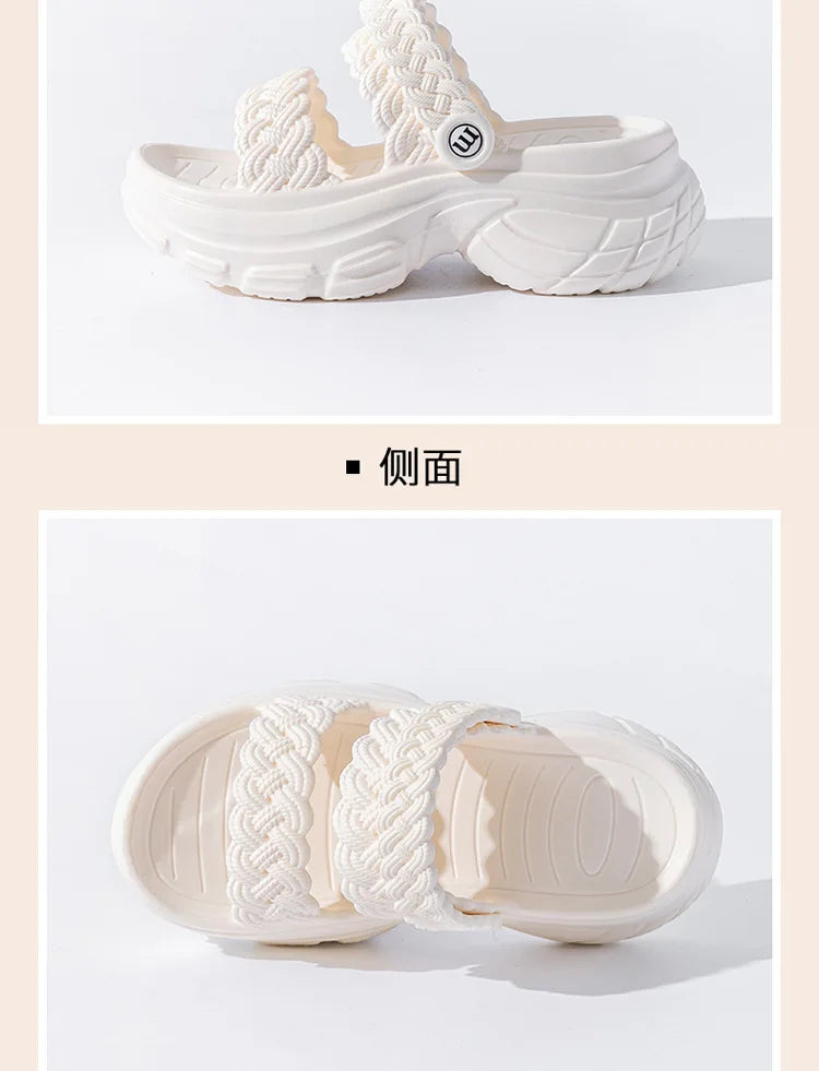 Comwarm Fashion Women's Slippers Platform Outdoor Female Slides Slip On Concise Slides EVA Soft Sole Comfortable Women's Sandals