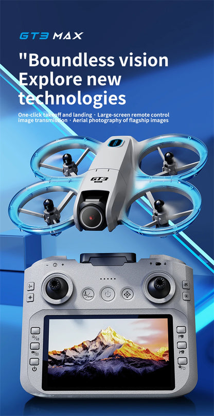 New Drones GT3 GPS 8K Professional HD 360° Dual Cameras 5G WIFI Brushless Motors Obstacle Avoidance FPV Foldable Quadcopter Toys