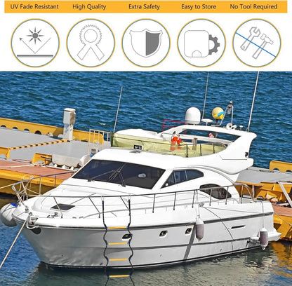 Marine Rope Ladder Telescopic Rope Ladder Portable Rope Ladder Swimming Ladder Suitable For Kayaks Motorboats Canoes Etc