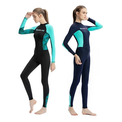 Women's Wetsuit Quick-drying Swimsuit Ladies One-piece Anti-jellyfish Dive Skin Sunscreen Swimming Surfing Snorkeling Rash Guard