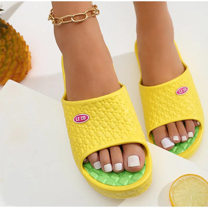 Summer Woman Slippers Thick Bottom Platform Open Toe Females Shoes Solid Non Slip Ladies Sandals Wear-resistant Slides 2022 New