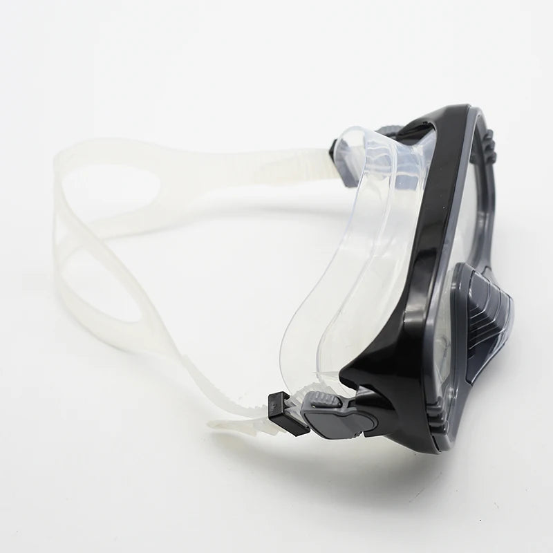 New Large Frame Diving Mask with Drain Valve|HD Tempered Glass Lens & Adjustable Silicone Strap,Swim Goggles,buceo, 수영,스노클링,마스크