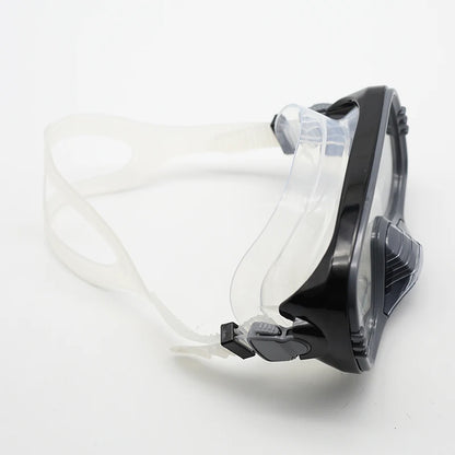 New Large Frame Diving Mask with Drain Valve|HD Tempered Glass Lens & Adjustable Silicone Strap,Swim Goggles,buceo, 수영,스노클링,마스크