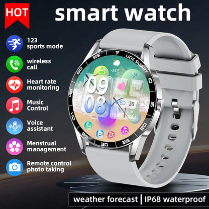LIGE New Steel Smart Watch Men 1,38inch Bluetooth Call Business Men Watches Fitness Activity Sports Heart Rate Health Smartwatch