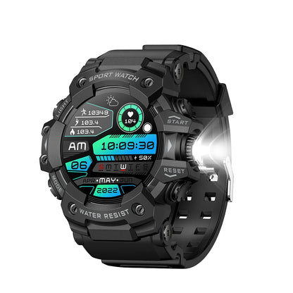 Time Owner New Men's Outdoor Sports Smart Watch Flashlight Compass Heart Rate Monitoring Smart Bracelet Military Waterproof