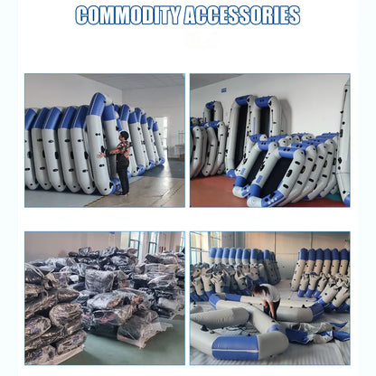 New 1.75~3.6m Inflatable Fishing Boat PVC 0.7mm Thickened Kayak Canoe Boat Sea Drifting Boat Rubber  2~6 People Drifting Boats