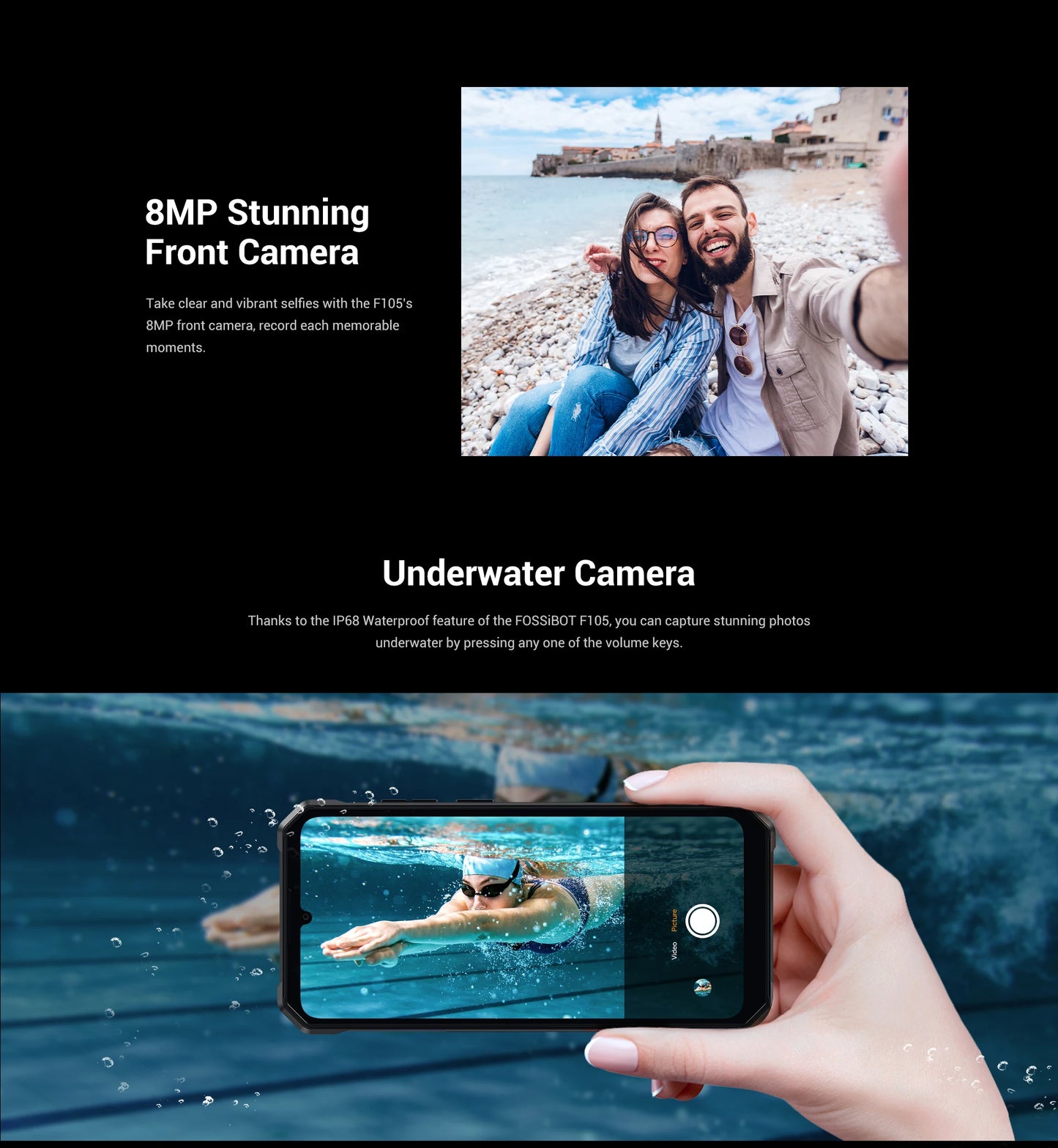 [World Premeire]FOSSiBOT F105 Rugged Smartphone Android 14 OS 10300mAh 12+64GB Mobile Phone 20 MP Camera 6.745" HD+ IPS Phone