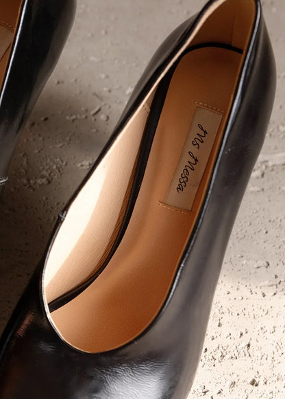 Woman Shoes Sexy Heeled For Retro Pumps French Style Leather Pumps Slip On European Spring High Heels Handmade Vintag Dress Pump