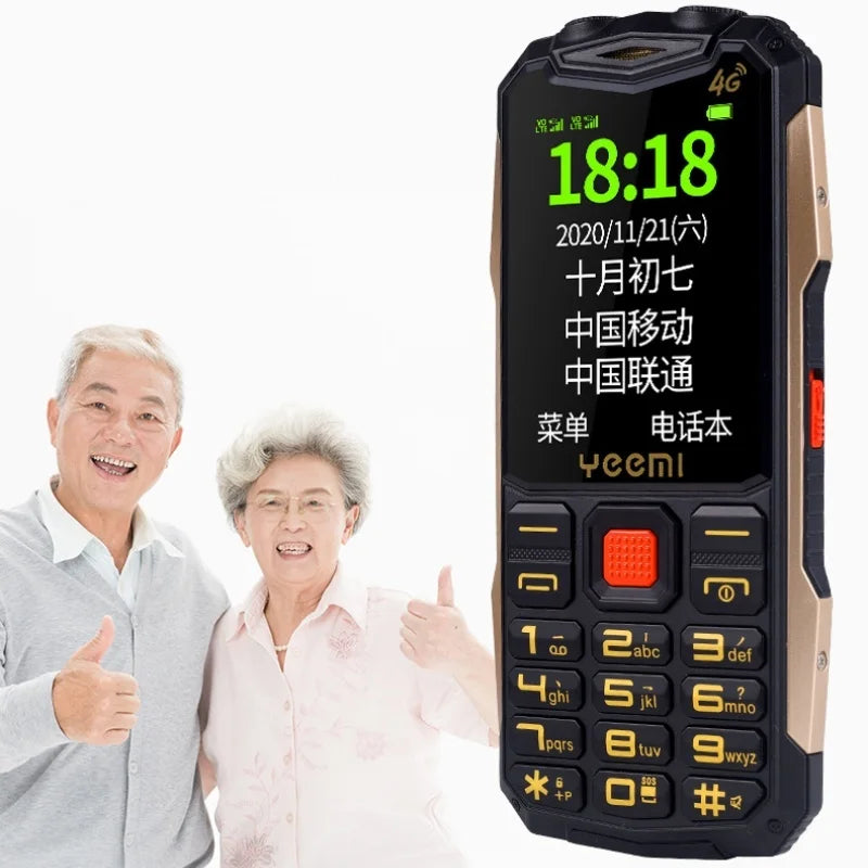 New Yeemi K1+ Mobile Phone 2.4inches GSM 2G Big Button Mp3/Mp4 Loud Voice Dual SIM Cards 4G Original Cellphone for Elderly