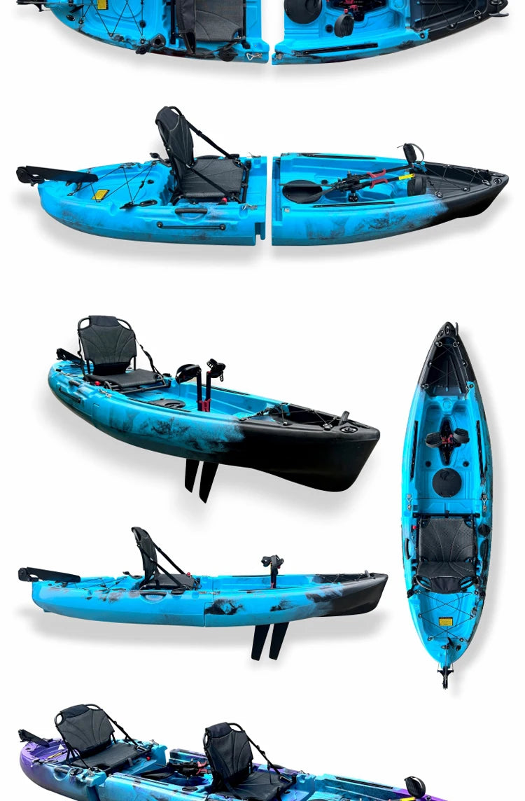 Fin pedal kayak, hard kayak, two sections, three sections, single person, double person, split kayak, splicing type