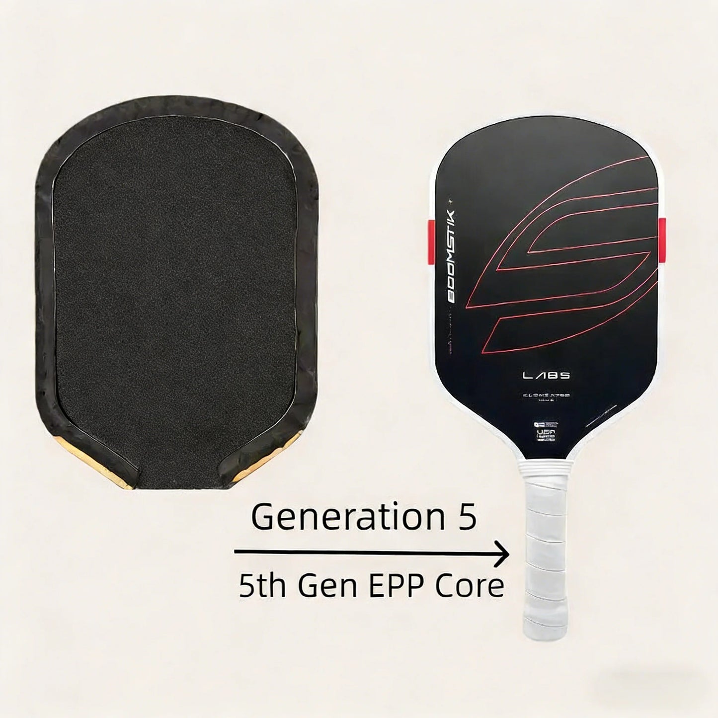 Boom Core EPP Pickleball Paddle for All Levels, Power & Explosiveness, Great Feel, High Forgiveness & Stable Play