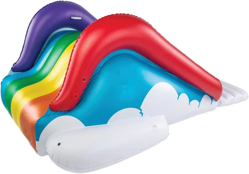 Large Inflatable Water Slide For Swimming Pool With Safety Handles And Water Spray Fun