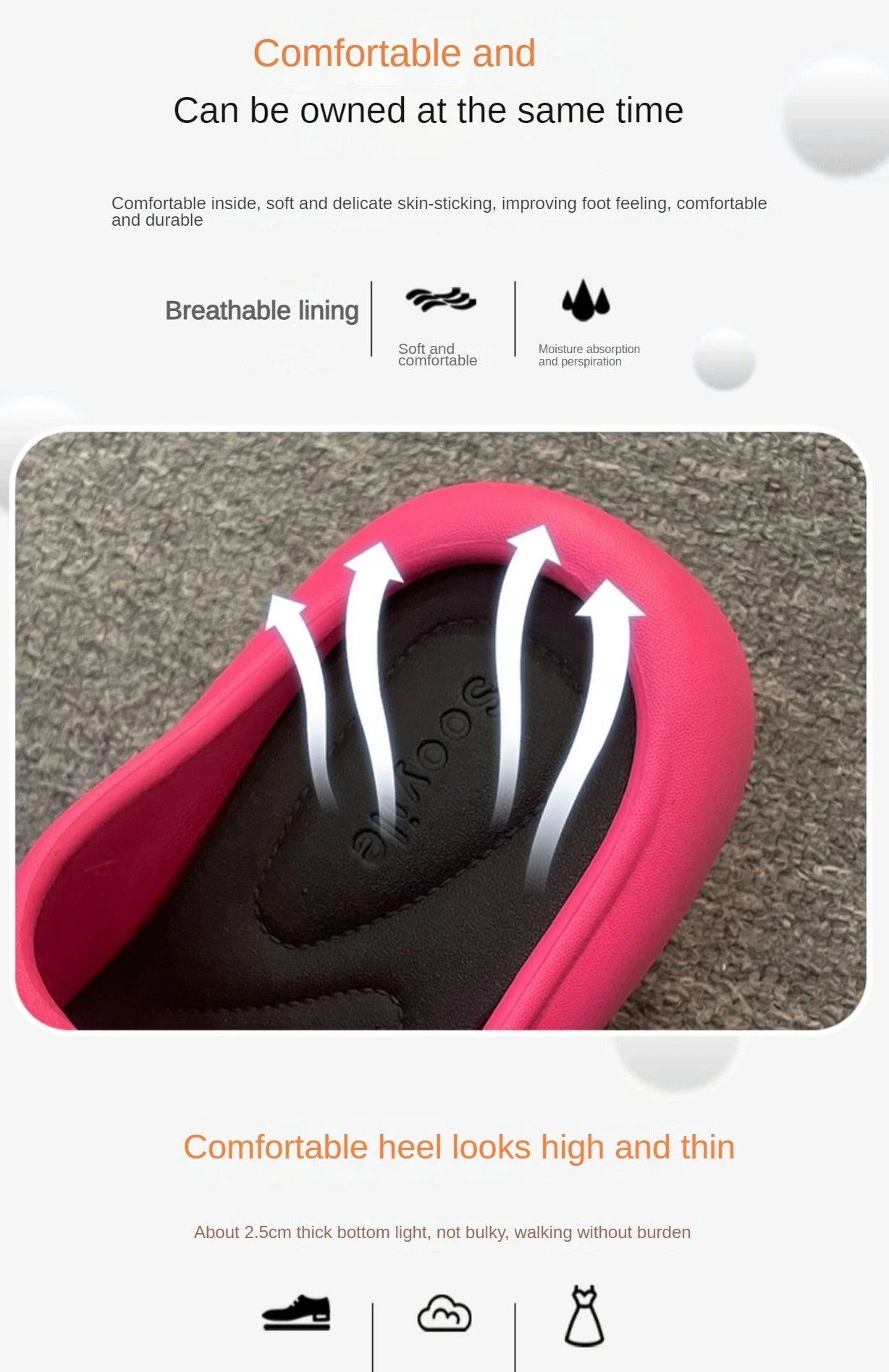Cute Fairy  Slippers for Women's Summer Outer-Wear Thick-Soled Clogs Shoes Sandals For The Beach