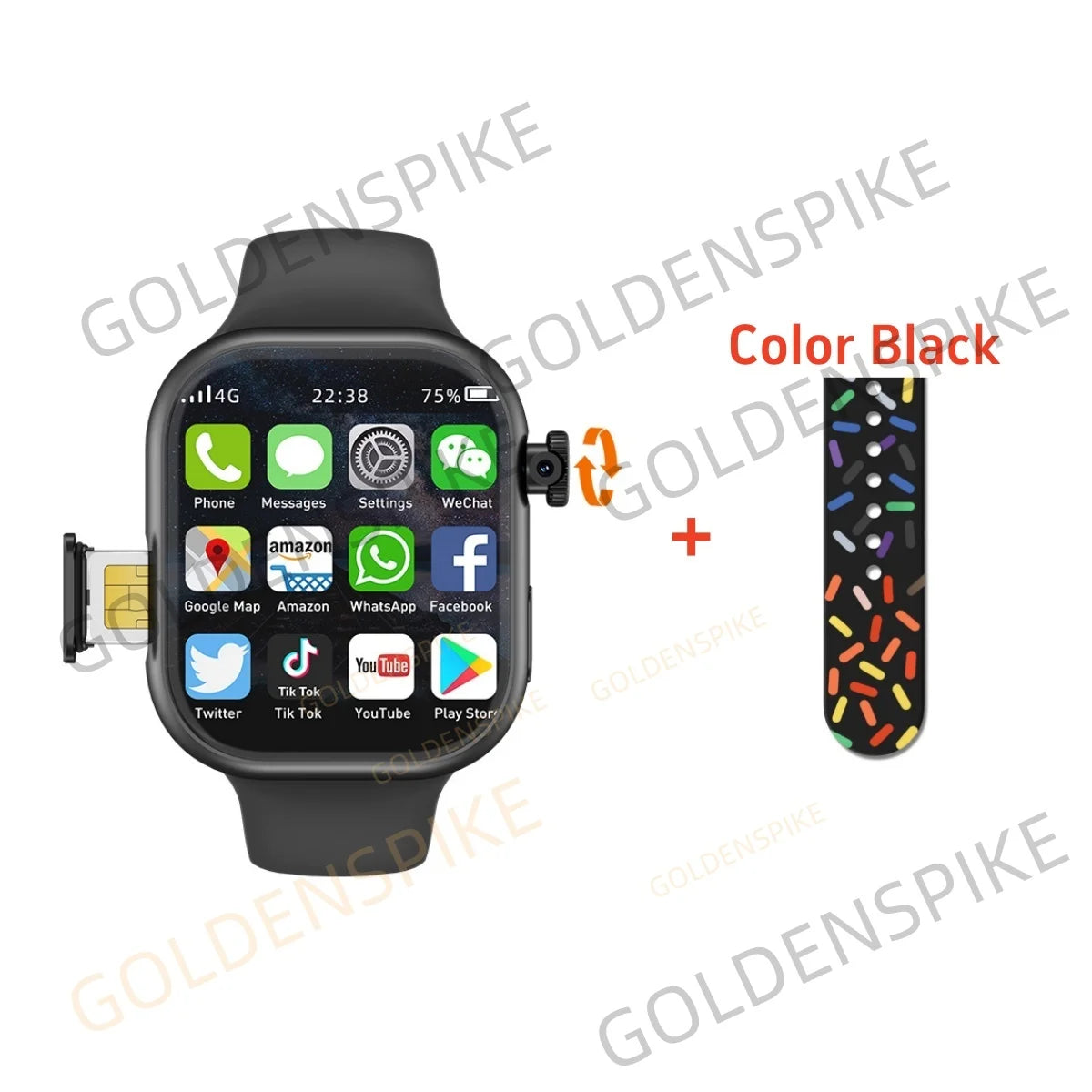 VP19 S10 Smartwatch Men Women Smart Watches With 2.29inch Amoled Screen Rotating Camera GPS WIFI 4G/5G SIM Card Slot Compass NFC