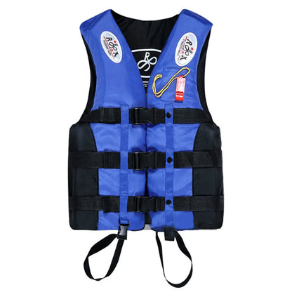 2024 S -XXXL Swimming Boating Life Jacket Skiing Vest Survival Suit Outdoor Polyester Life Jacket for Adult Children Whistle