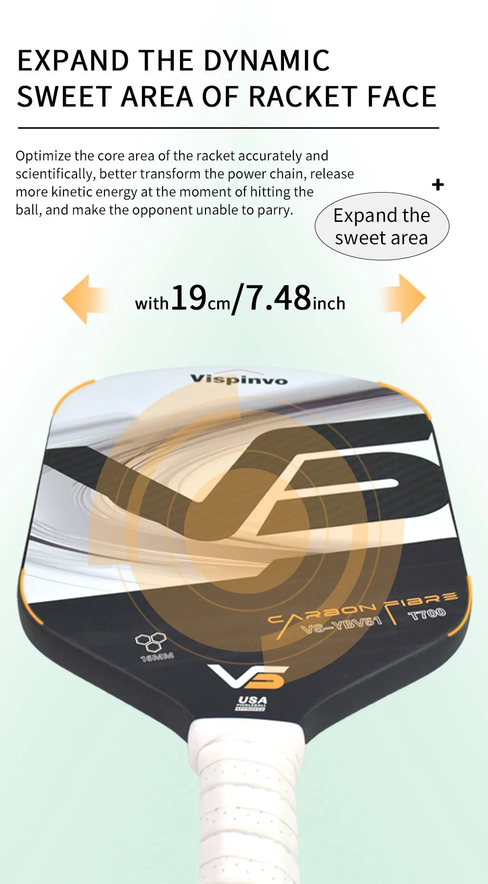 Professional Pickleball Paddle with Heat Press Process USAPA Certified Competition Level Pickleball Racquet for Sports Fitness