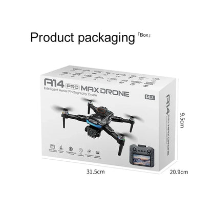 Xiaomi A14 pro Max Drone 8k HD Dual Camera GPS Brushless Optical Flow Obstacle Avoidance 4.5-inch Large Screen Uav Rc 20000m New