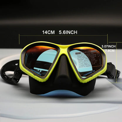 Tempered Glass Freediving Mask Snorkeling Set Foldable Snorkel J-type Diving Mask With Camera Mount〔DD329〕
