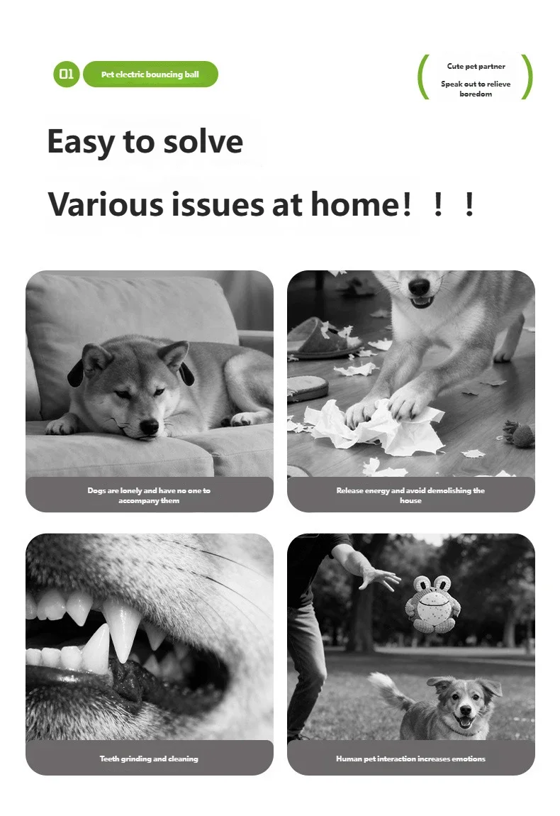 Dog toys, electric bouncing ball, pet self congratulation, relief, magic instrument, sound making, puppies, molars, bite resista