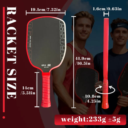 Agassi pro IV 16mm Pickleball Paddle 2026 New GEN 4 TFP Foam Core T700 Carbon Fiber Rackets for Increased Spin And Control