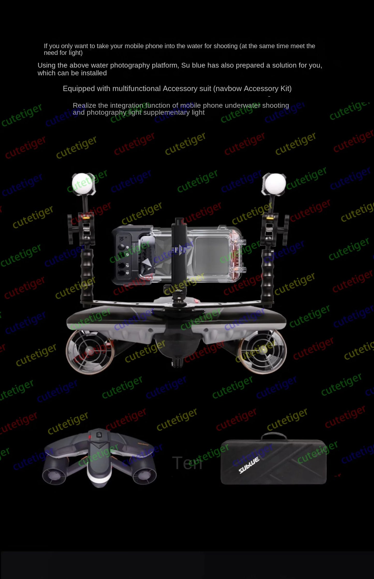 Handheld electric assisted diving booster。Underwater thruster