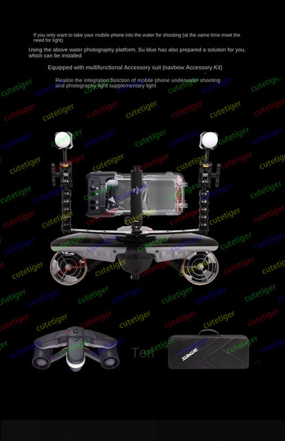 Handheld electric assisted diving booster。Underwater thruster