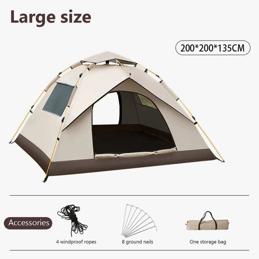 2-4 Person Outdoor Folding Tent Quick Automati Opening Self-driving Wild Camping Tent Waterproof Sunscreen Portable Tent