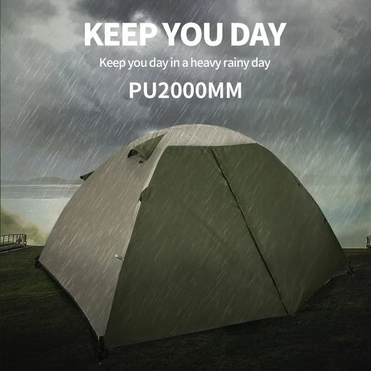 Outdoor Camping, Double Deck, Rainstorm Proof, Wind Proof, Thickened Climbing, Super Light, Hand In Hand, Camping Tent
