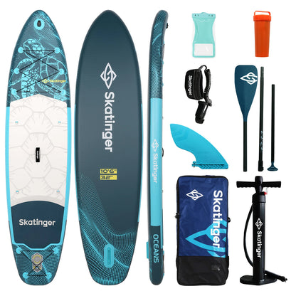 SUB Waterproof Inflatable Paddle Board 10'6''x32''x6''Adult Standing Style Aquatic Fishing With Accessories SUP сапборд